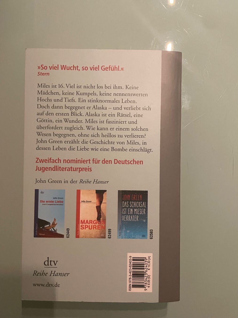 Libri: John Green Eine wie Alaska Jugendbuch dtv – Usato da Oetwil am See venduto da Helvetnet 1