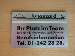 Taxcard der Kapo ZH,  Fr. 1.20