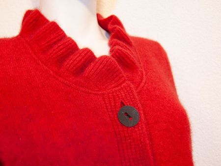 Possum Damen Jacke mit Rüschen XS rot