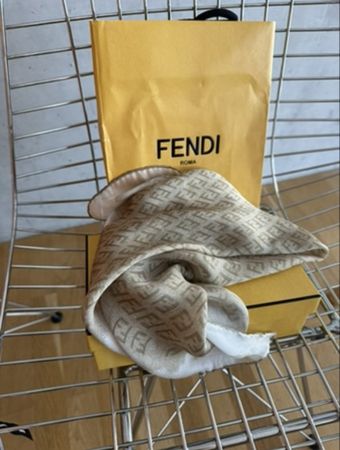 Fendi FF Silk Scarf– Beige | Seidentuch Schal