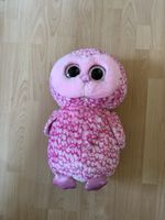 Ty Beanie Boo Peluche Hibou Rose Grand Yeux Étincelant! 45cm