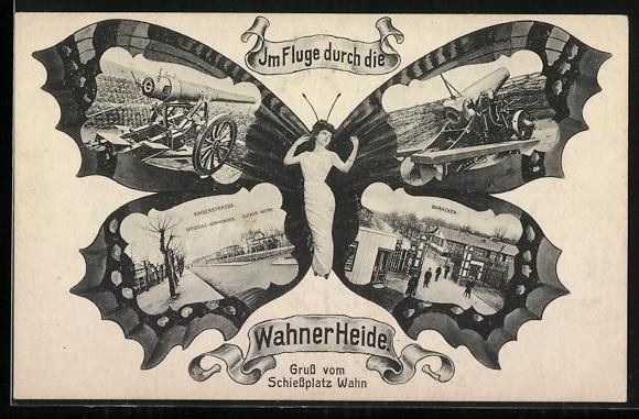 Cartoline postali: Schmetterlings-AK Köln-Wahn, Ansichten  – Usato da Berlin venduto da bartko-reher