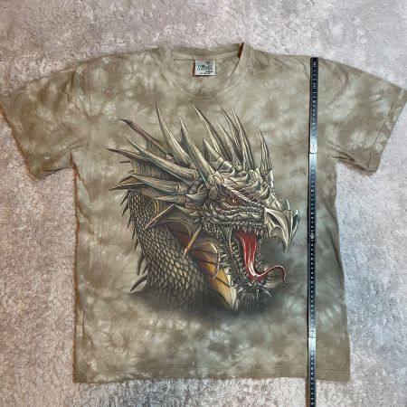 Rock Nature T-Shirt XL Drachenmotiv Batik Braun Baumwolle