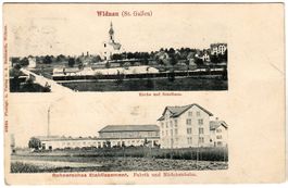 Zweibildkarte  Widnau  (St. Gallen)