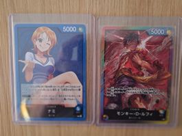 Cartes One Piece Card Game Nami et Luffy leader