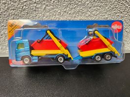 Neu - Siku - 1695 - LKW mit Absetzmulde + Anhänger
