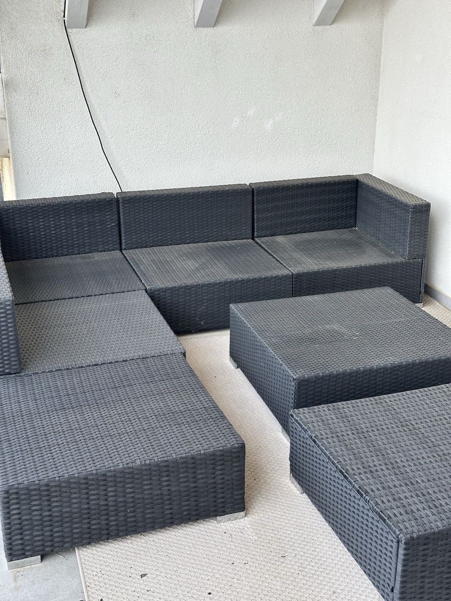 Sofas: Garten Lounge Set Polyrattan modulare Sofas. – Neu (gemäss Beschreibung) aus Kerzers von Chantalmeyer1111 6