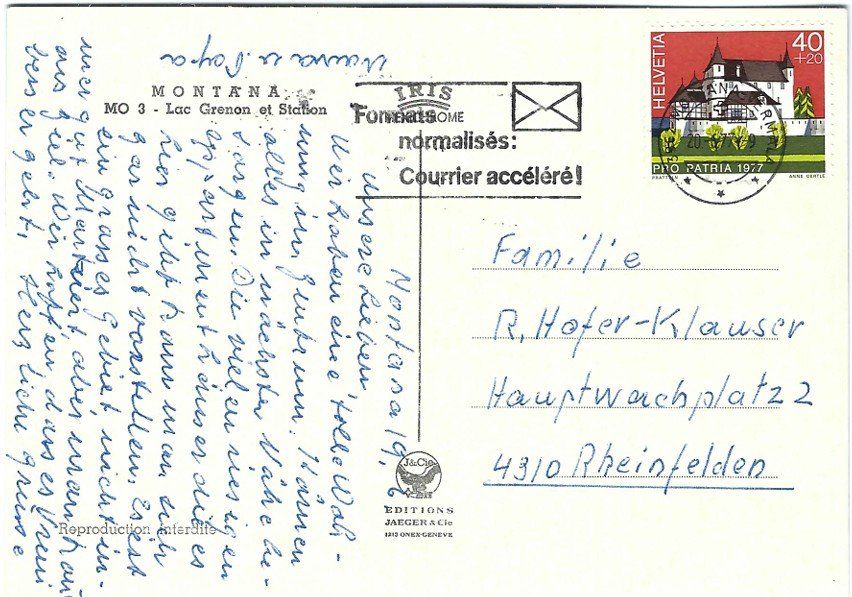 Cartoline postali: AK Montana - Lac Grenon & Station – Usato da Rheinfelden venduto da wil_m7gh 1