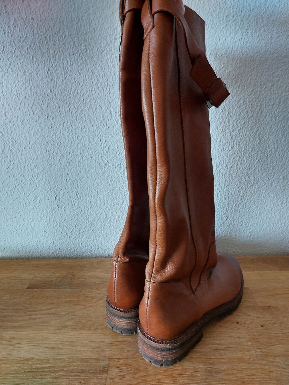Scarpe da donna: Velez Leder Stiefel, Cognac Braun, Gr. 36 – Nuovo (secondo la descrizione) da Horgen venduto da prinza 1