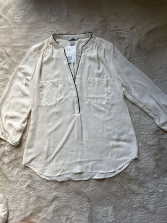 H&M Bluse Crème mit Etikett, Grösse 38