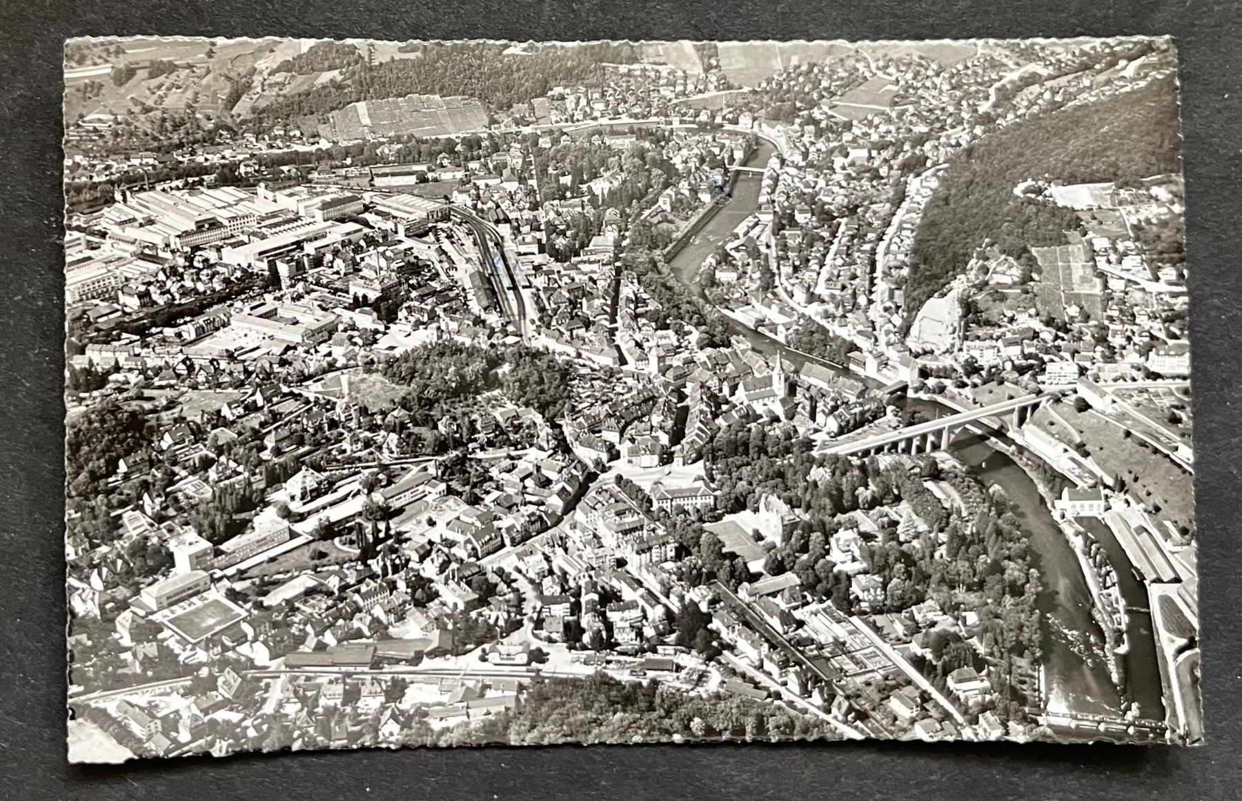 Cartoline postali: Baden Flugaufnahme ca 1950 – Usato da Ostermundigen venduto da DaxKarten-75
