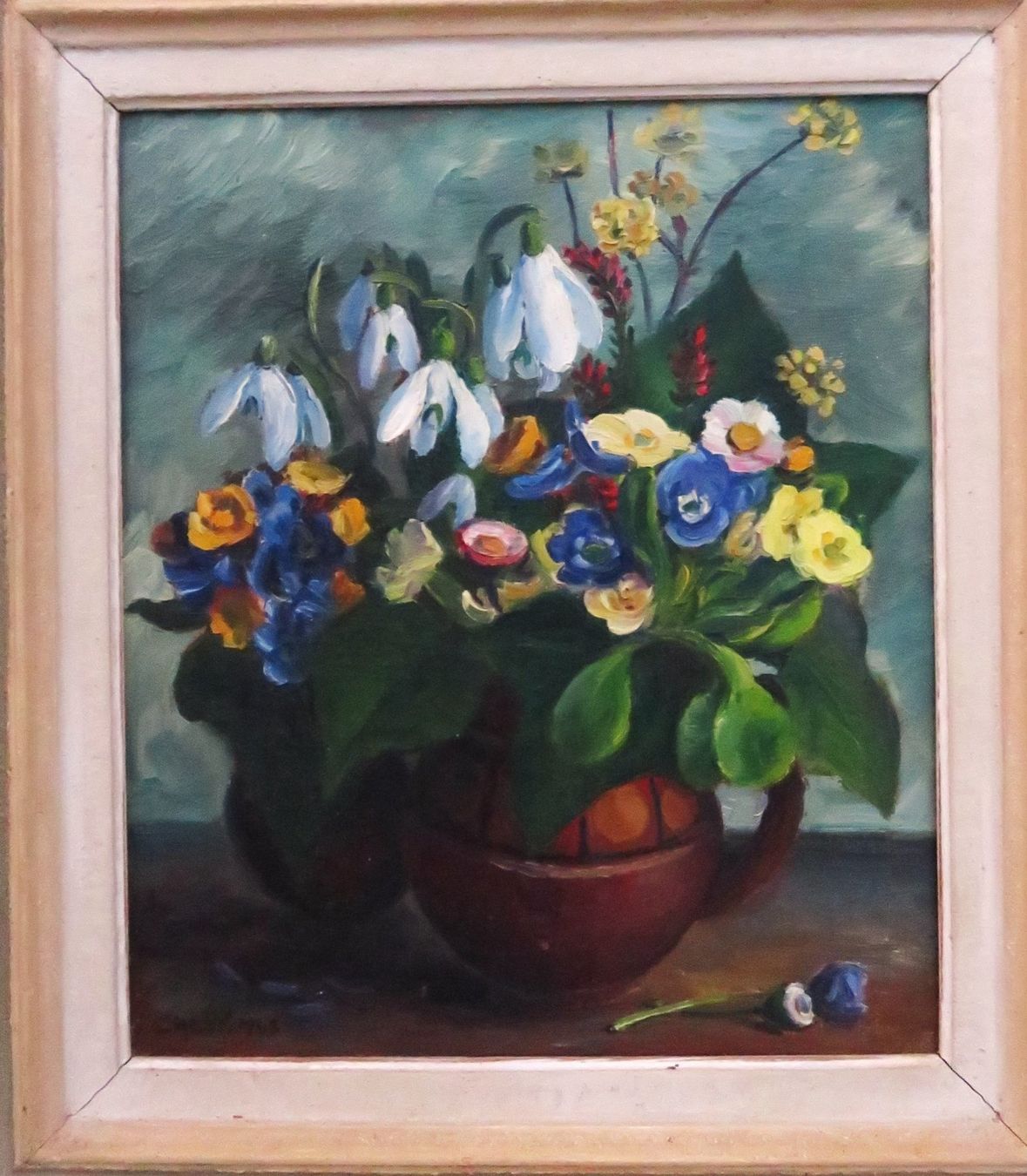 Dipinti: Ölgemälde - "Stillleben" mit Monogramm 1948 – Usato da Luzern venduto da Xzoro 5