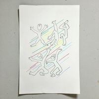 Dessin original dans le style Sergei Eisenstein (1898-1948)