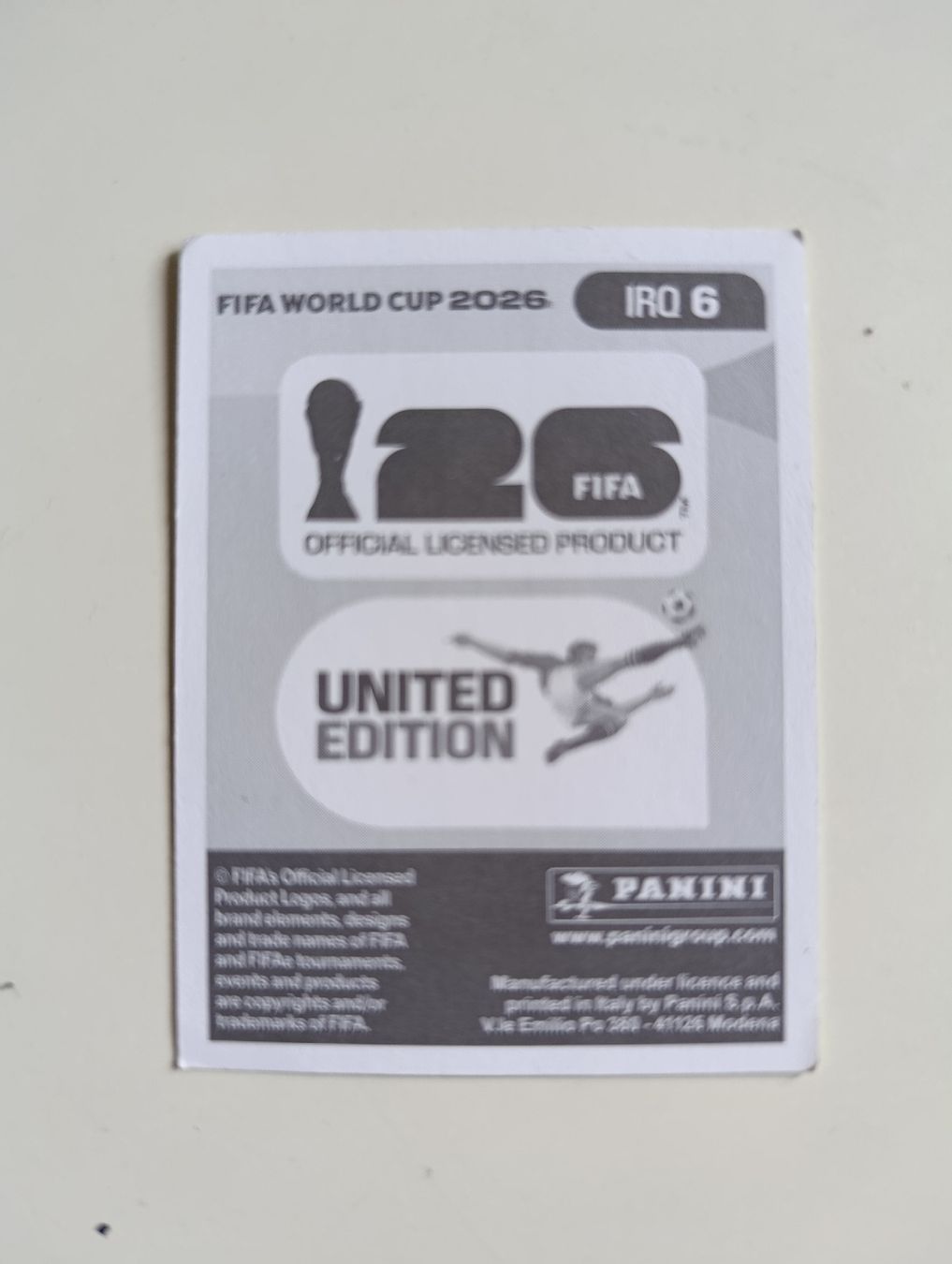 Panini Carte collezionabili: Panini World Cup 2026 IRQ 6 – Nuovo (secondo la descrizione) da Lavey-Village venduto da pas_7xd2 1