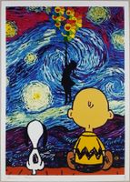 Death NYC Ltd Pop Art Druck " Banksy Girl Charlie & Snoopy