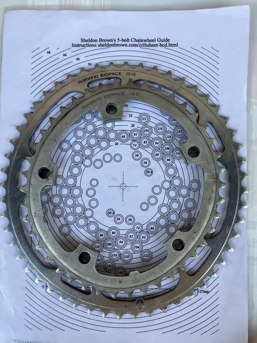 Shimano Pezzi di ricambio: Shimano Biopace Kettenblatt 52 / 42 – Usato da Trimbach venduto da cendira 8