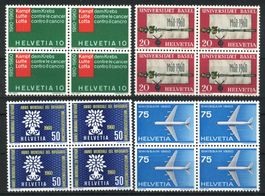 1960, Werbe- und Gedenkmarken, Viererblöcke **