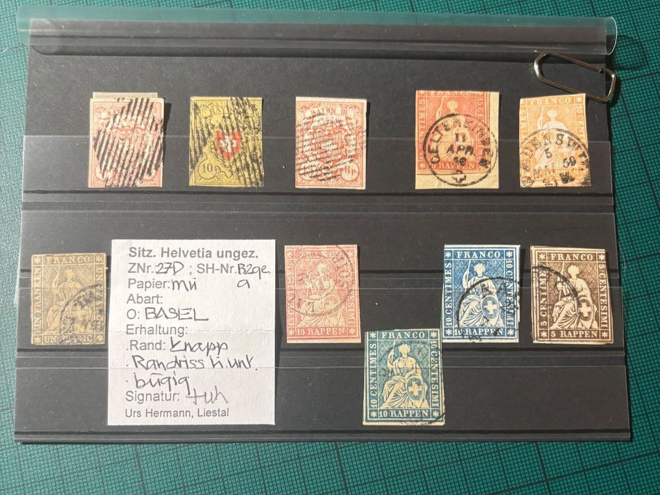 Tutti i francobolli: Lot Rayon und Strubeli mit Mängeln. – Usato da Utzenstorf venduto da Rose0303