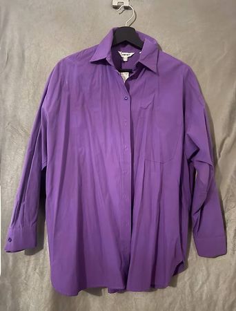 Oversized Hemd / Bluse in Violett / Lila