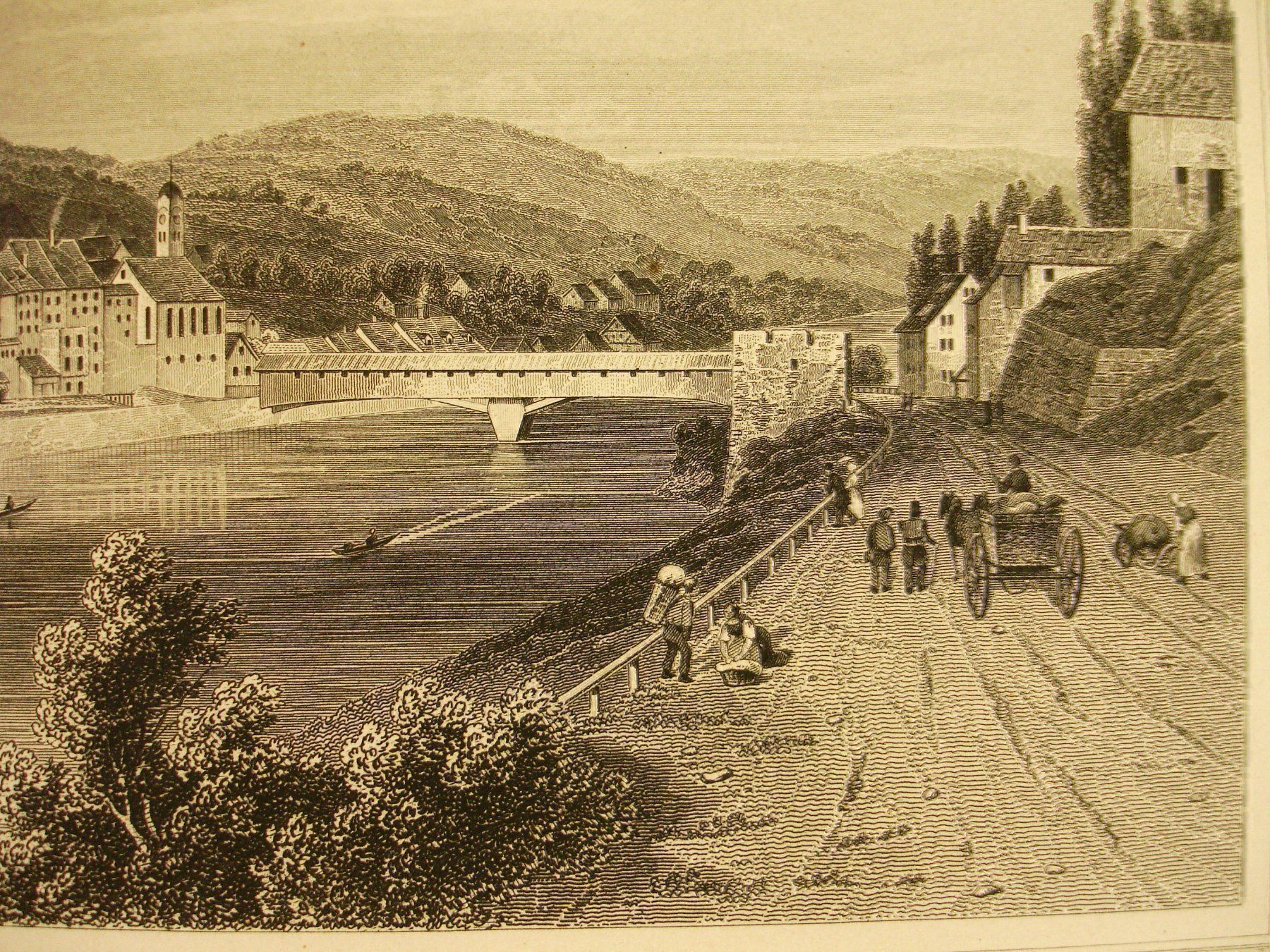 Stiche: EGLISAU, STAHLSTICH 1856 – Gebraucht aus Grüningen von Kartensammler 3