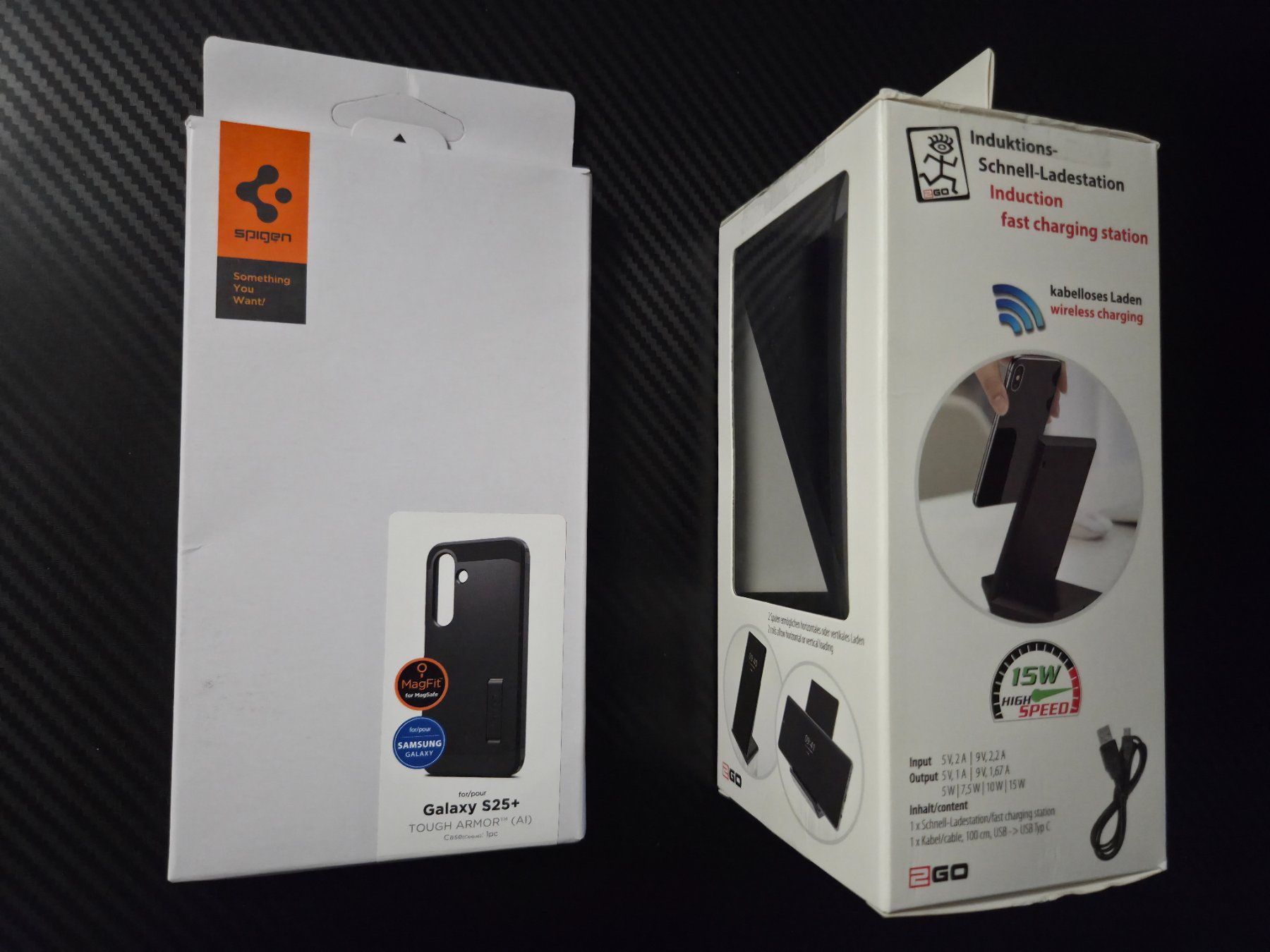 Spigen Covers & Schutzfolien: SPIGEN Tough Armor Case & Wireless Fast Charging Station – Gebraucht aus Büren an der Aare von Tomena0214