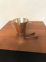 schöner Eisbehälter mit Glaseinsatz & Zange - NEU