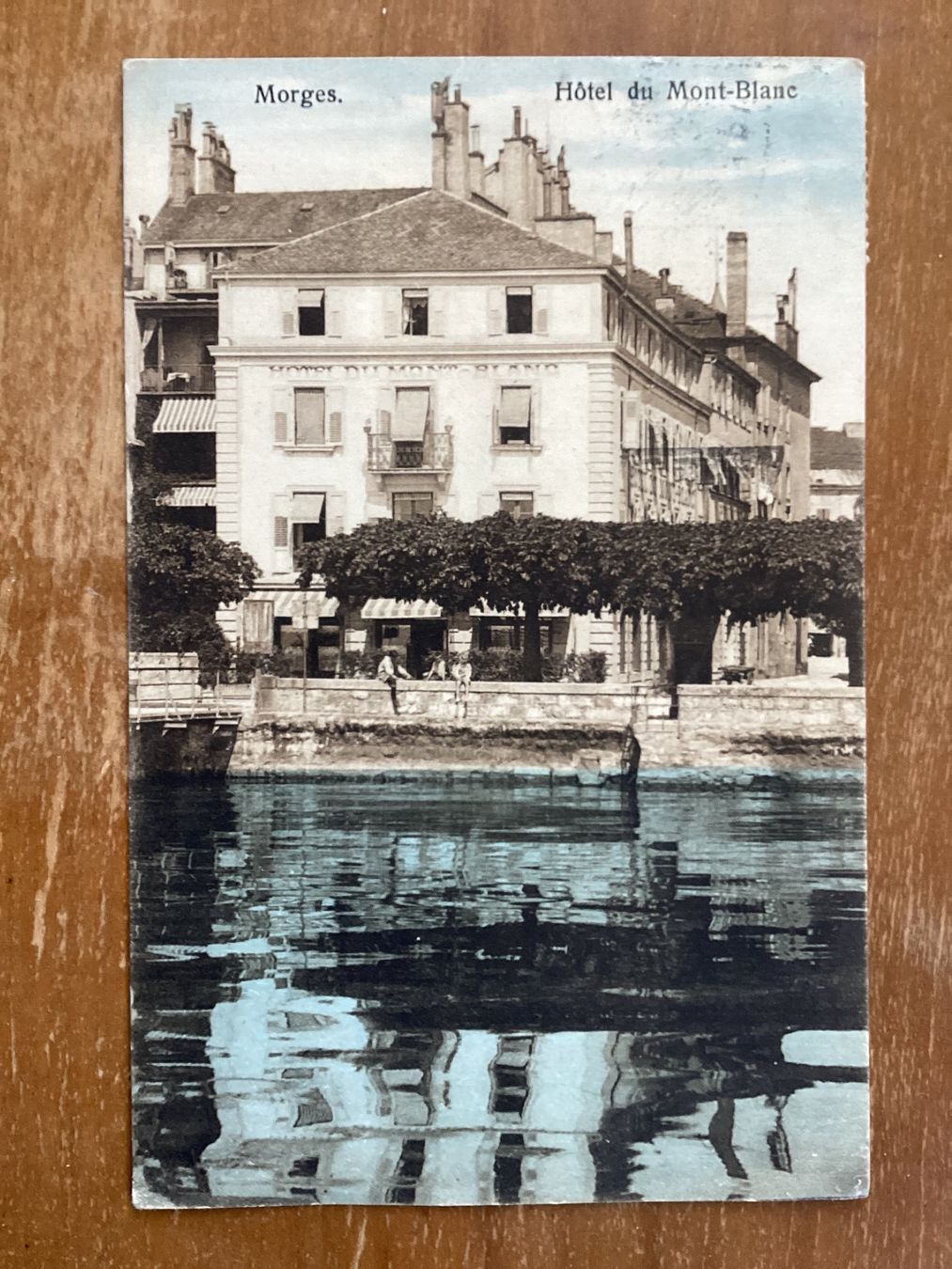 Cartoline postali: AK Morges. Hôtel du Mont-Blanc 1920 – Usato da Zürich venduto da Tolima194