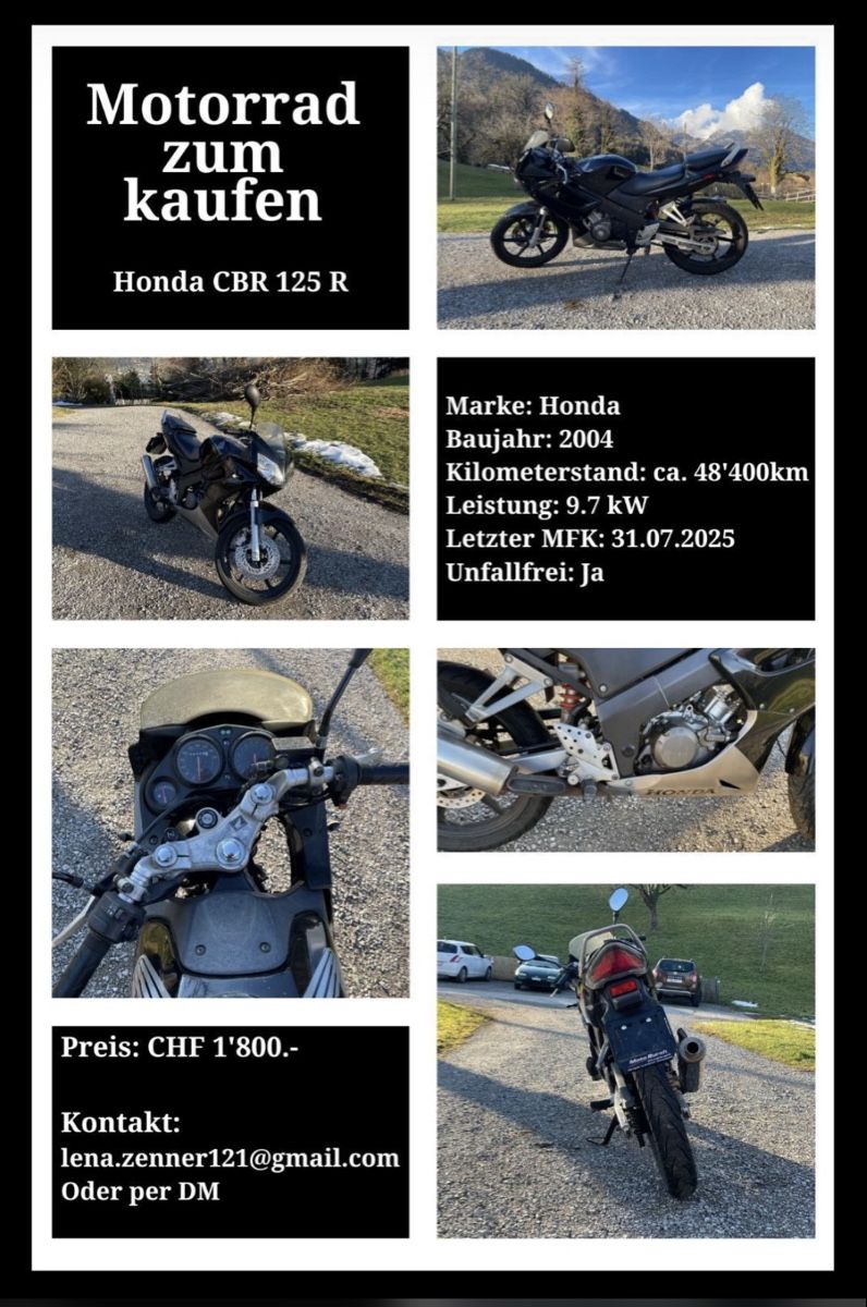 Honda Strada: HONDA CBR 125 R – Usato da Ramersberg venduto da endbefund13 1