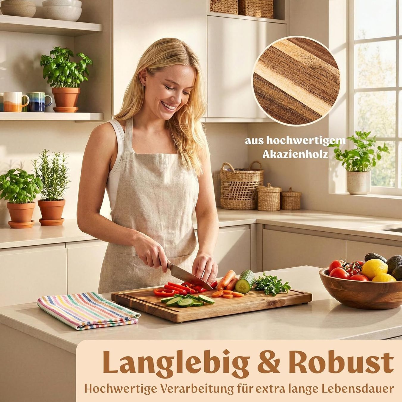 Elettrodomestici da cucina: Schneidebrett Holz 3er Set – Nuovo e nell'imballaggio originale da Nuglar venduto da SaleRitter 5