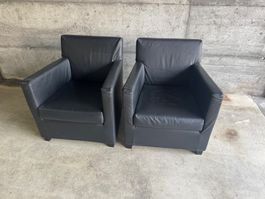 2 Ledersessel, schöner gebrauchter Zustand, made in Italy