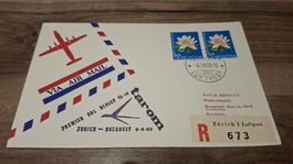 Via Air Mail Zürich - Bucarest 06.04.1965