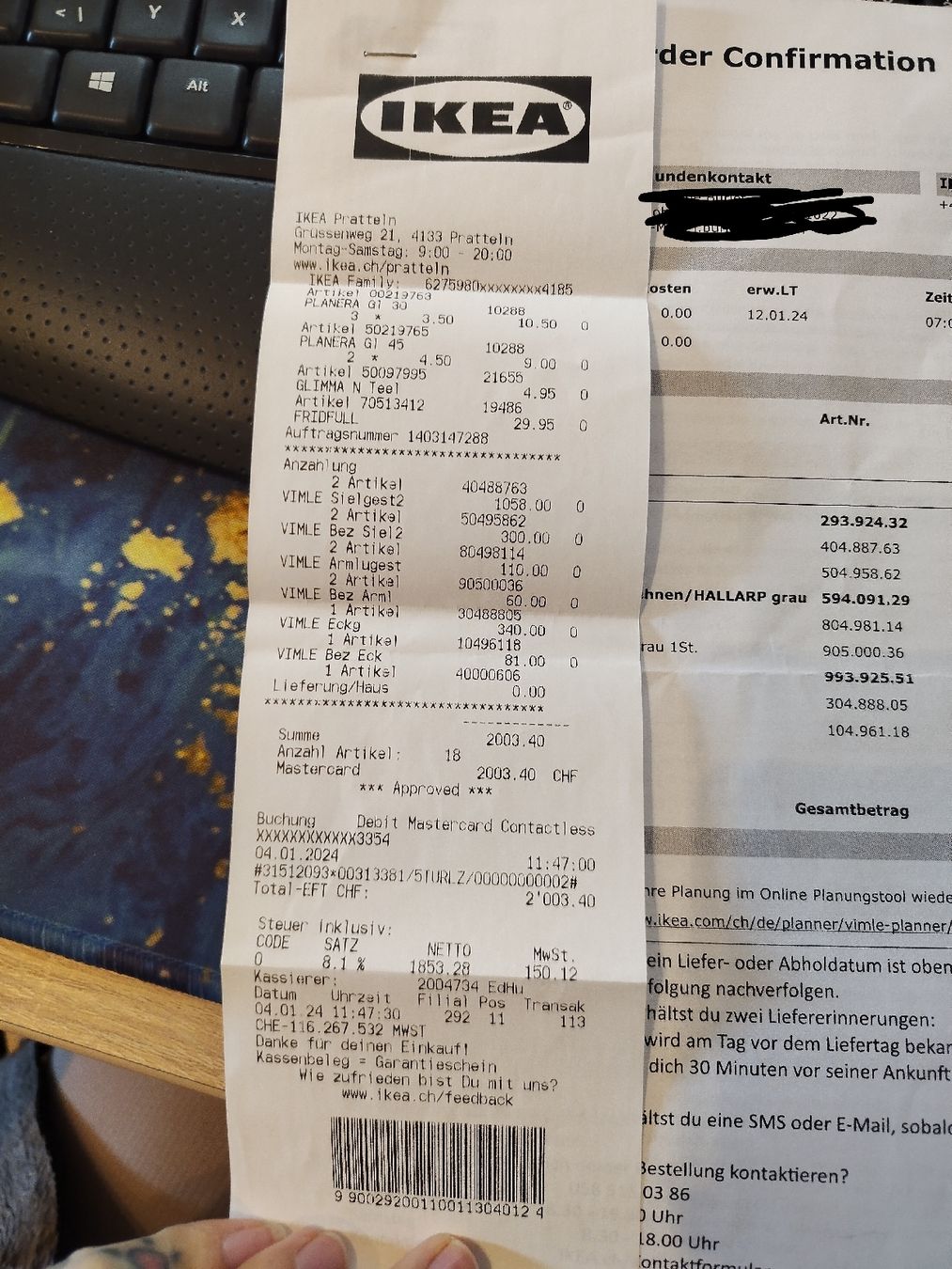 Ikea Divani: Eckcouch, Ecksofa anthrazit Stoff Ikea Vimle 256 x 256 cm – Usato da Mumpf venduto da Cresli01 8