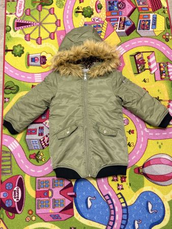 Mädchen Jacke, Minoti Parka, Winterjacke, 104-110, olivgrün
