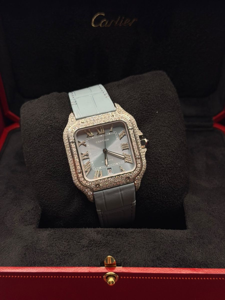 Cartier Montres: Santos Custom Iced Out Custom Full set – D'occasion à Fully par Melvin5 2