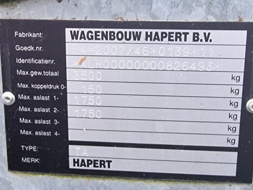 Hapert Rimorchi: Remorque plateau Hapert - 2 essieux – Usato da Bursins venduto da marsu211 1