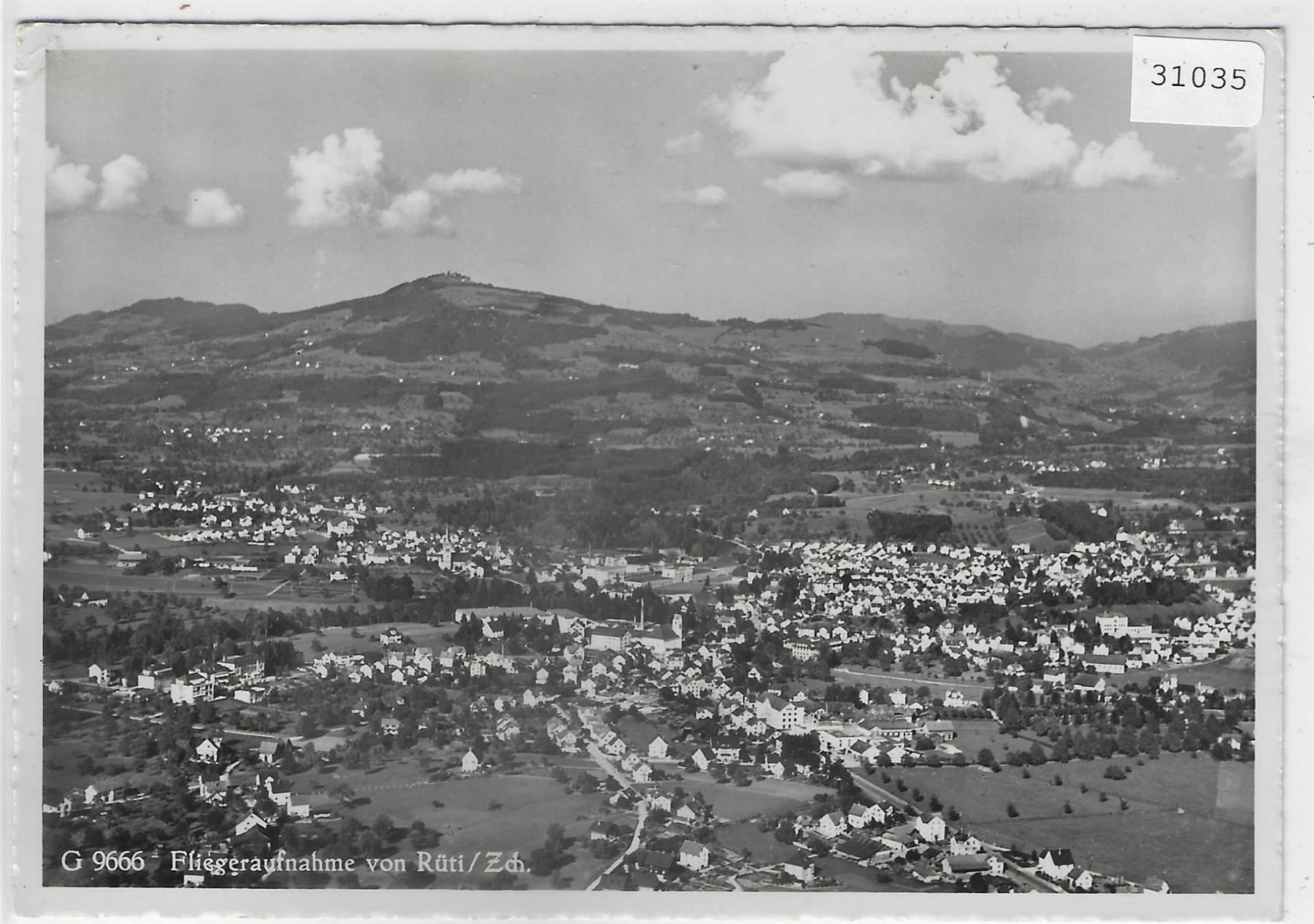 Cartoline postali: Flugaufnahme von Rüti ZH – Usato da Ettingen venduto da Kartenplanet