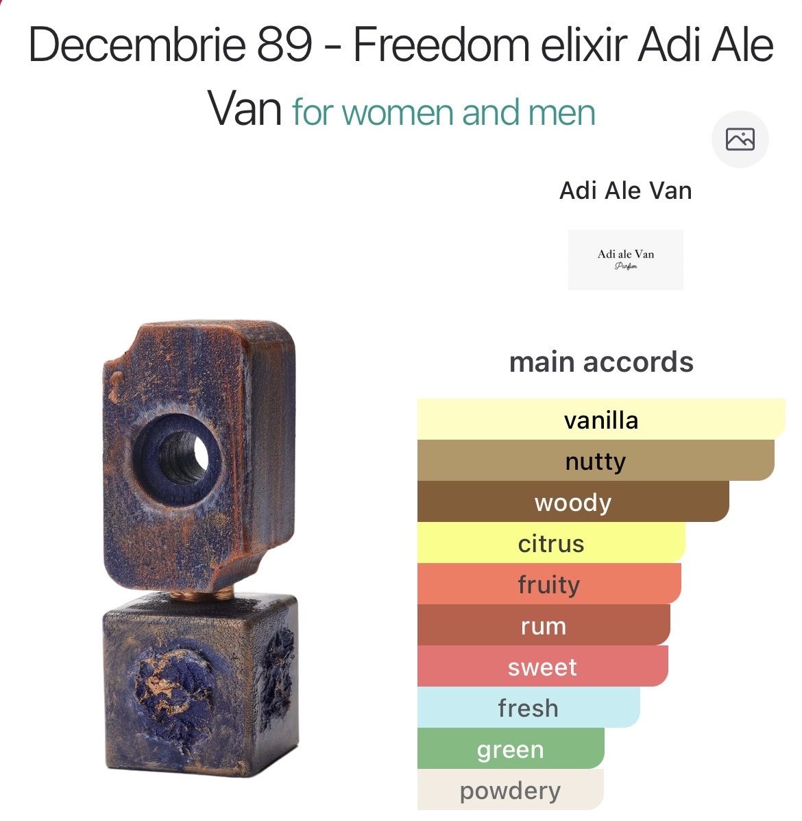 Parfum & Eau de Toilette: ULTRA NICHE - EXDP Decembrie89 Freedom Elixir Adi ale Van  – Gebraucht aus Genève von StaceyH 2