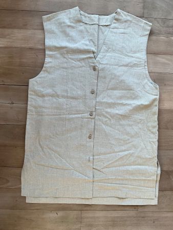 Leichte Leinenweste, Gr. M, beige