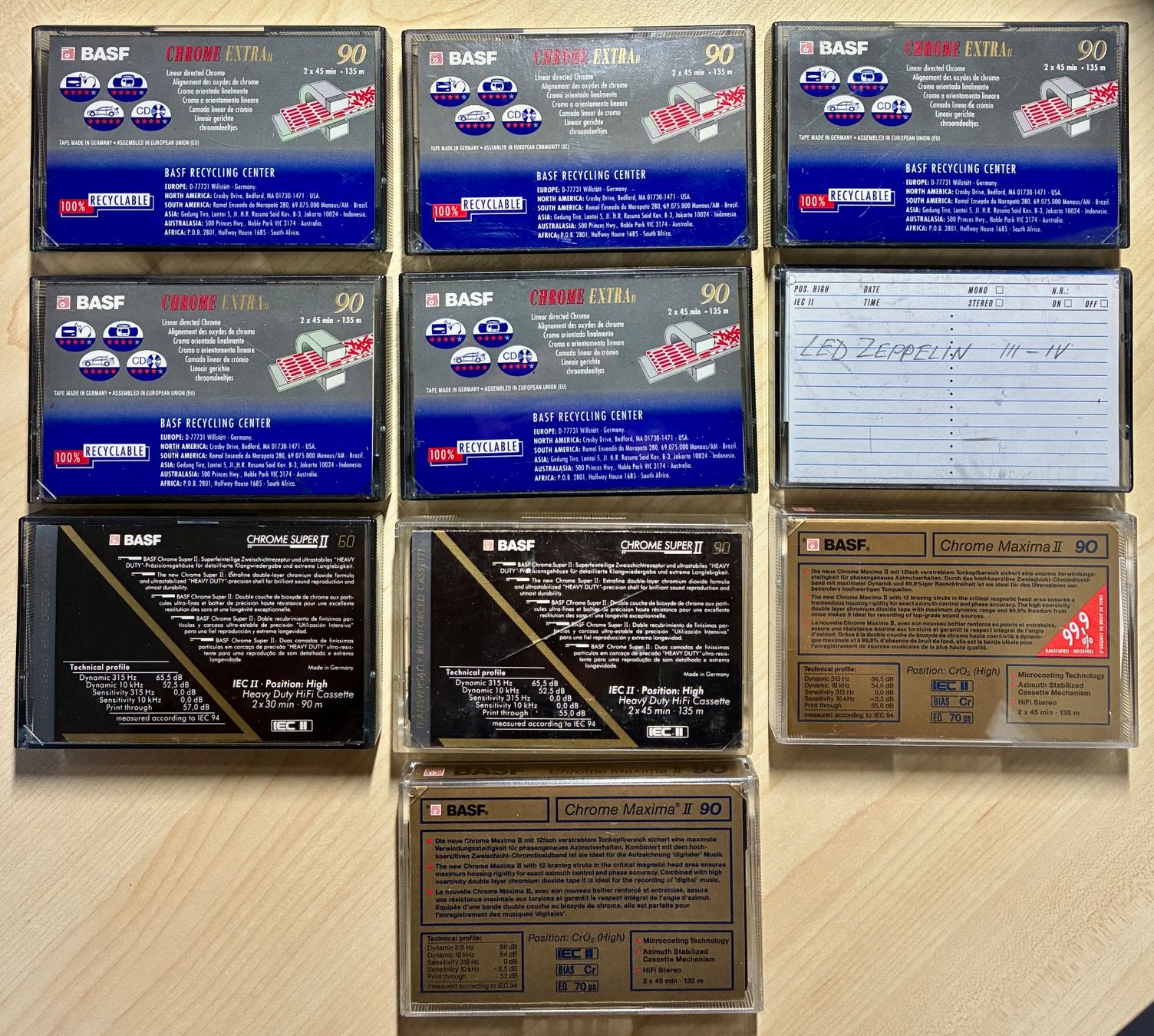 Musicassette: 10 Audio Kassetten BASF, Gebraucht, Vintage – Usato da Buchberg venduto da ICM-Tapefan-1961-MCS 1
