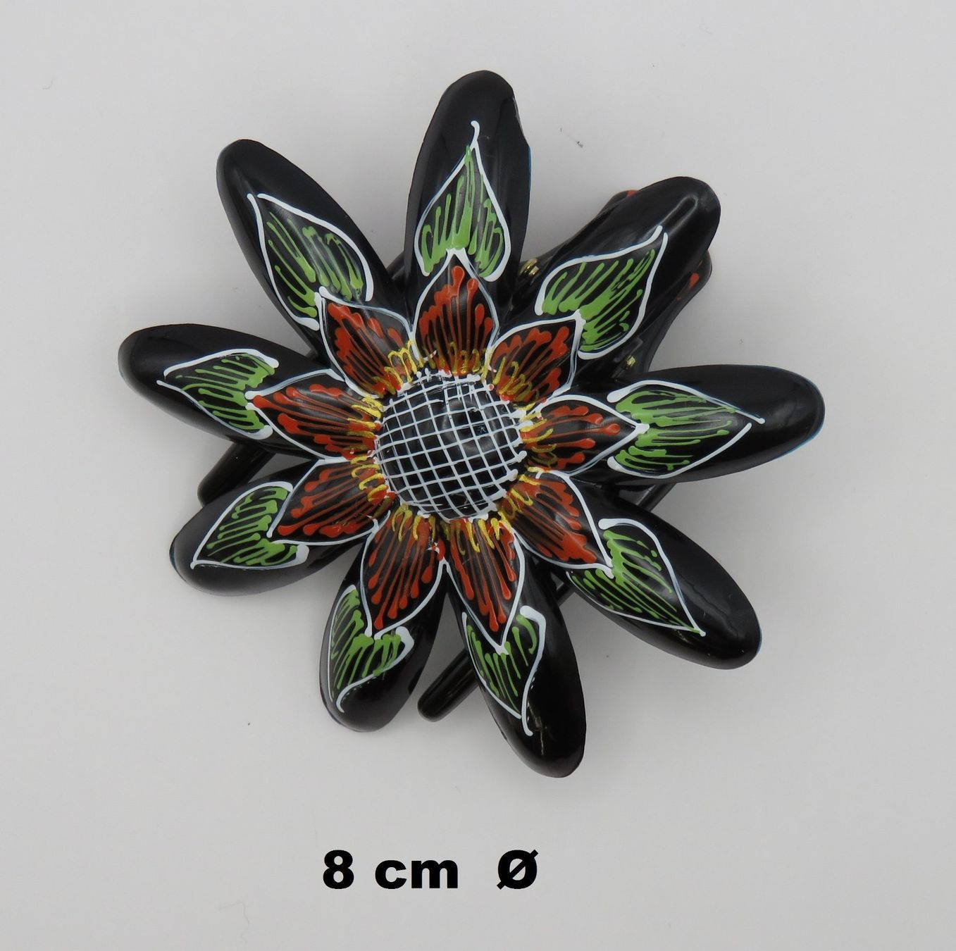 Accessori per capelli: Haarklammer - BLUME - Handbemalt - Neu - 8cm – Nuovo (secondo la descrizione) da Grenchen venduto da Yamahwildstar16