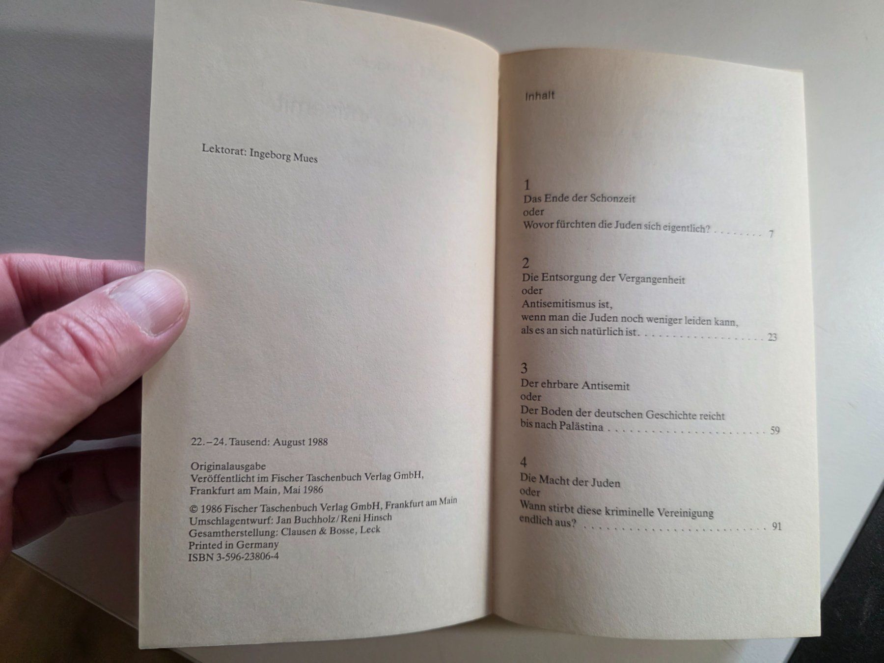 Libri: Der ewige Antisemit - Henryk M. Broder - 1988 – Usato da Walterswil BE venduto da Lonitti 3