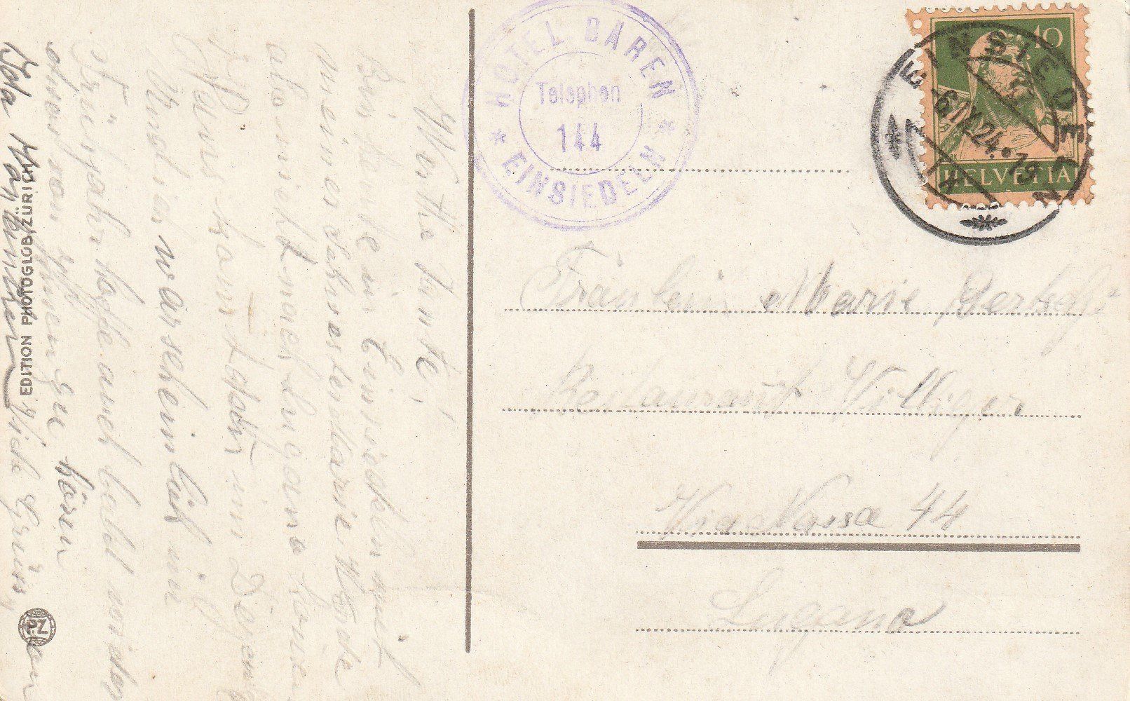Cartoline postali: AK Einsiedeln gel. 6.9.1924 – Usato da Fribourg venduto da schnalla92 1