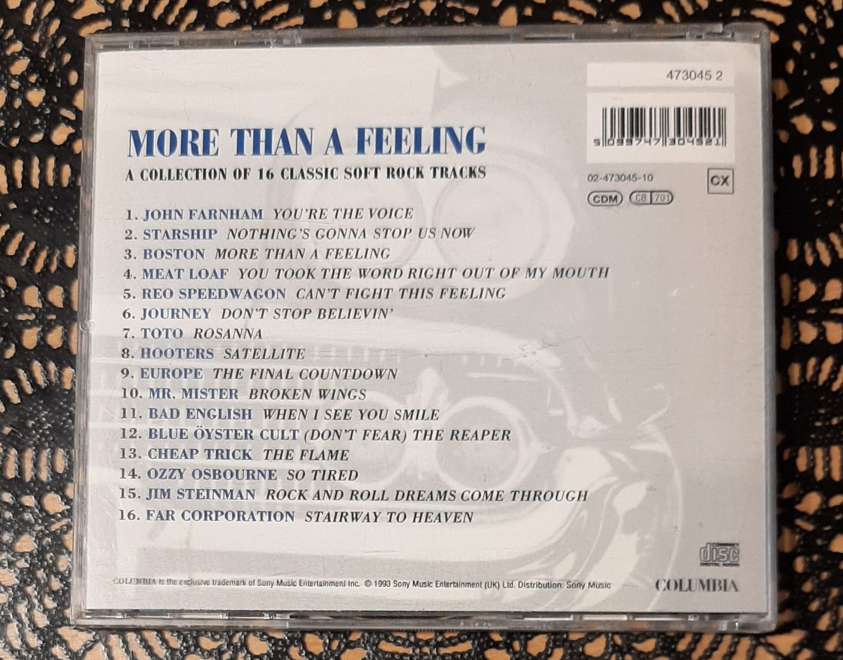 CD: More Than A Feeling, Rock Compilation Sampler 1993 – Usato da Schönenberg TG venduto da breiti12 1