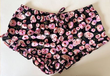 HUNKEMÖLLER, Pyjama-Short SATIN RUFFLE FLOWER, Gr. XL, Schwa