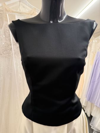 Vera Mont Abend Cocktail Top Corsage U-Boot-Ausschnitt Satin
