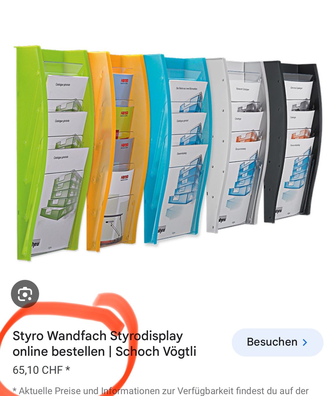 Supporti a parete: neue Wandprospekthalter in orange – Nuovo e nell'imballaggio originale da Necker venduto da liq24 1