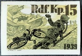 Soldatenmarke 2.WK, Radfahrer Kp 15, geschn, Wi Rdf 43-2