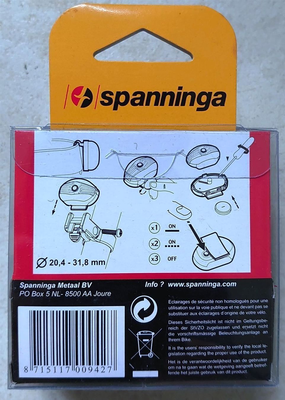 Pezzi di ricambio: Spanninga - Rücklicht Star Cute – Nuovo e nell'imballaggio originale da Biel/Bienne venduto da TheShop4U 2