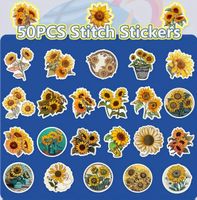 50 AUFKLEBER *SONNENBLUMEN MOTIVE* NEU+OVP