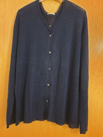 Cardigan léger, L, lin, Hartford bleu marine, excellent état